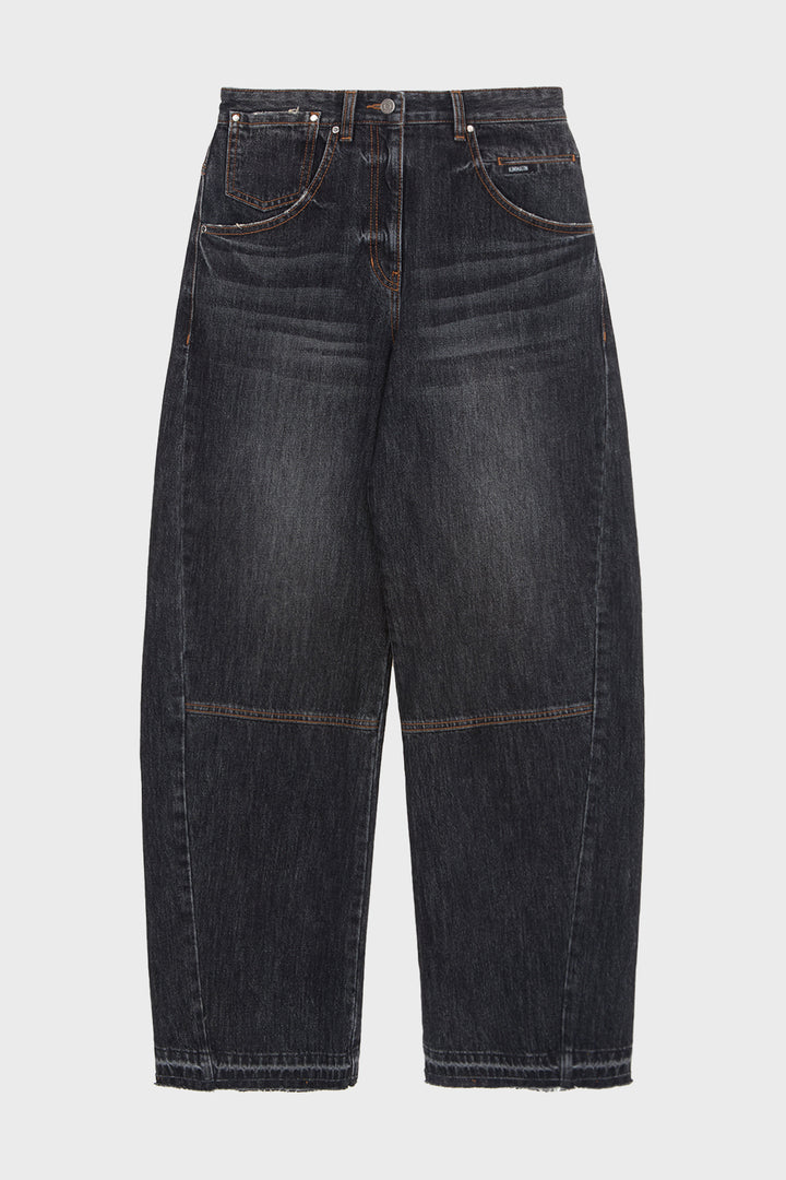 KIMMATIN Twisted Seam Denim — Dark — Gray