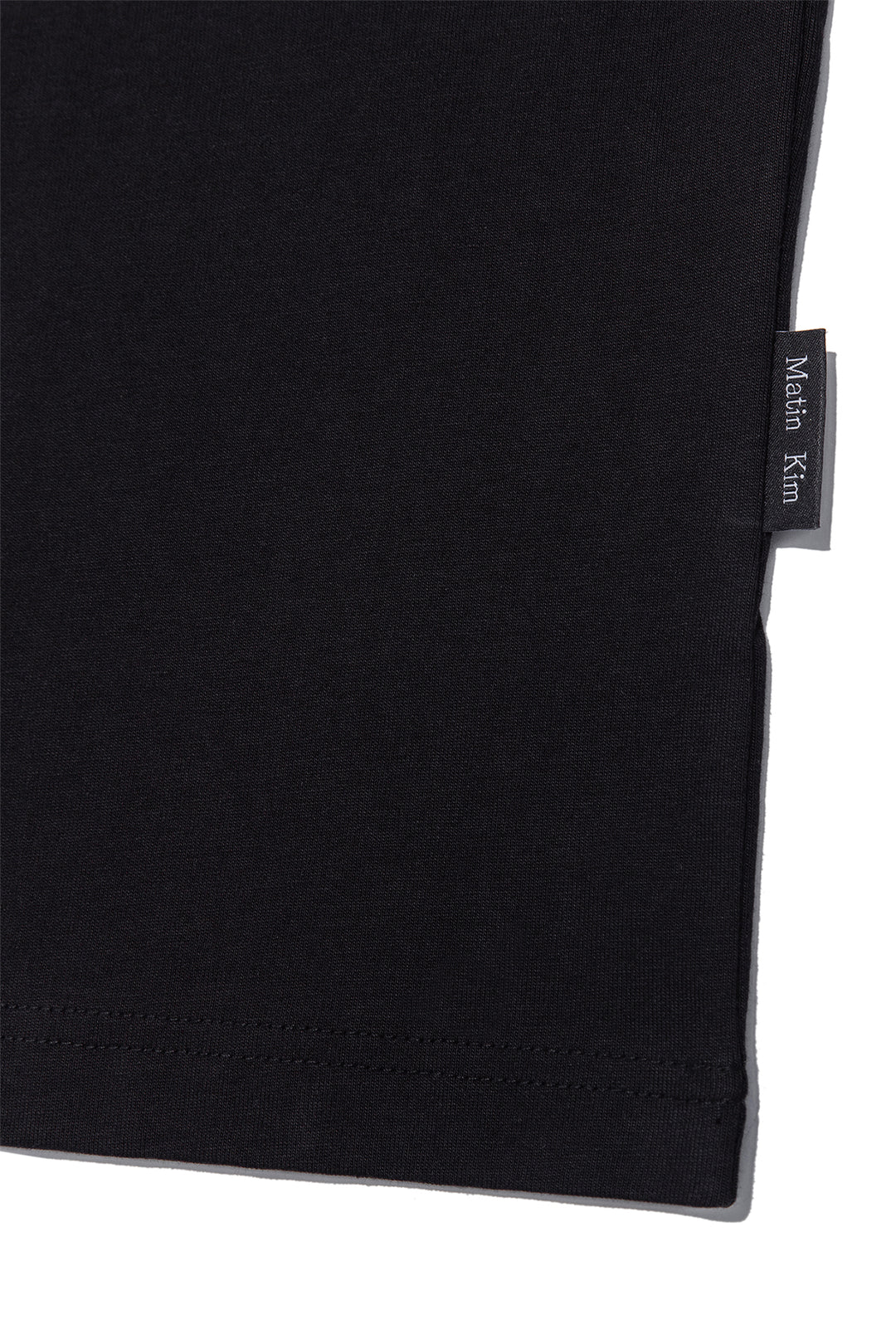 Matin Kim Embroidery Small Logo Oversize Top — Black