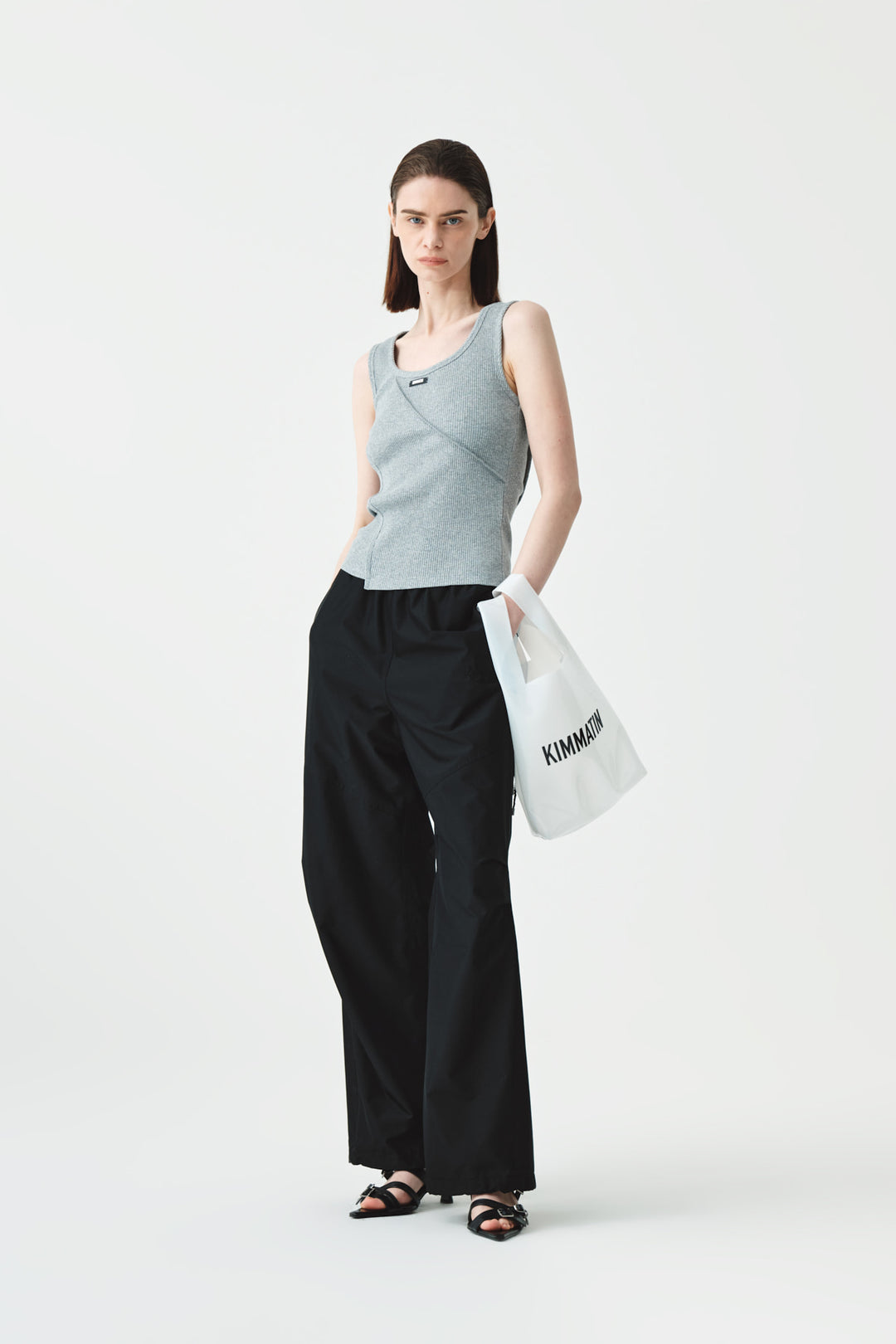 KIMMATIN Side String Track Pants — Black