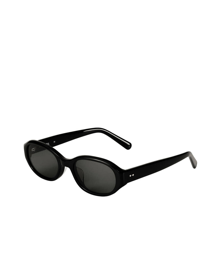 Stand Oil Day Glare Oval Sunglasses — Black