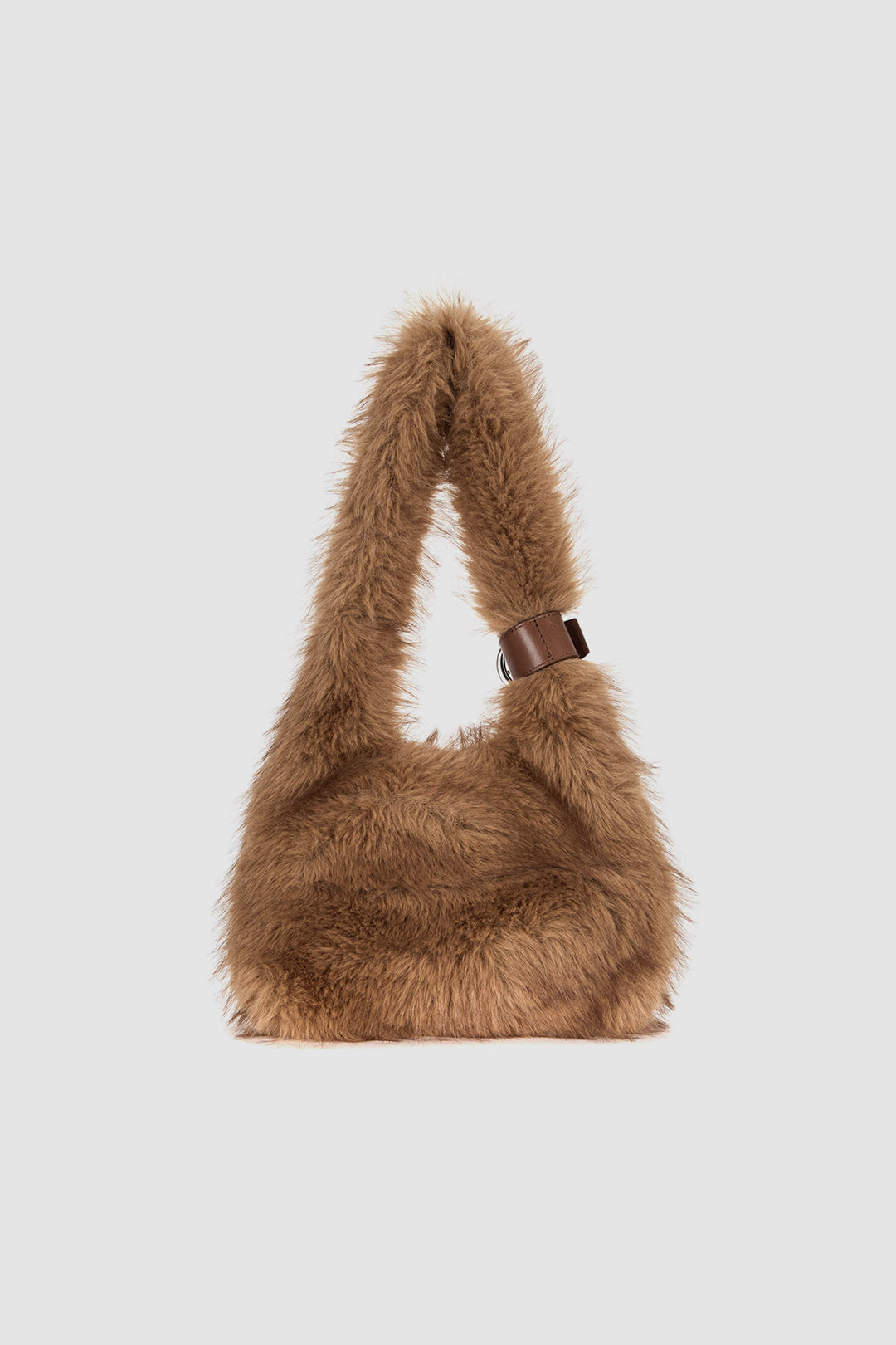 KIMMATIN Fur Triangle Mini Bag — Brown