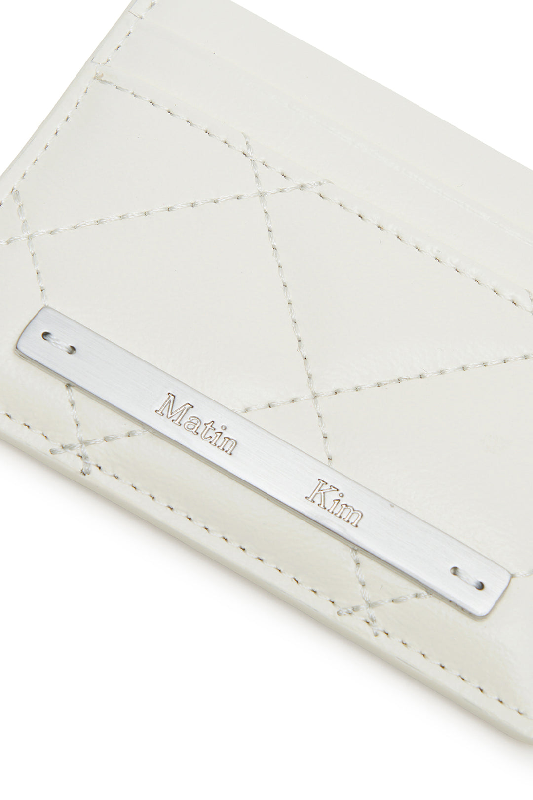 Matin Kim Puff Quilt Card Wallet — Ivory