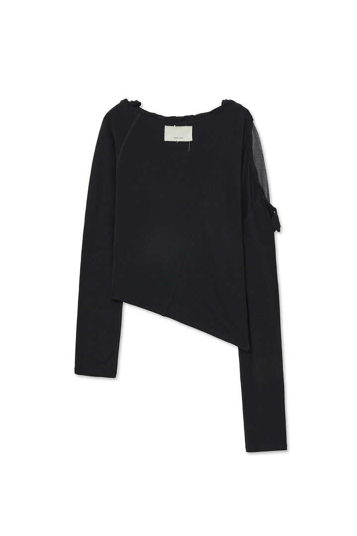 Matin Kim Weaving Long Sleeve Top — Black