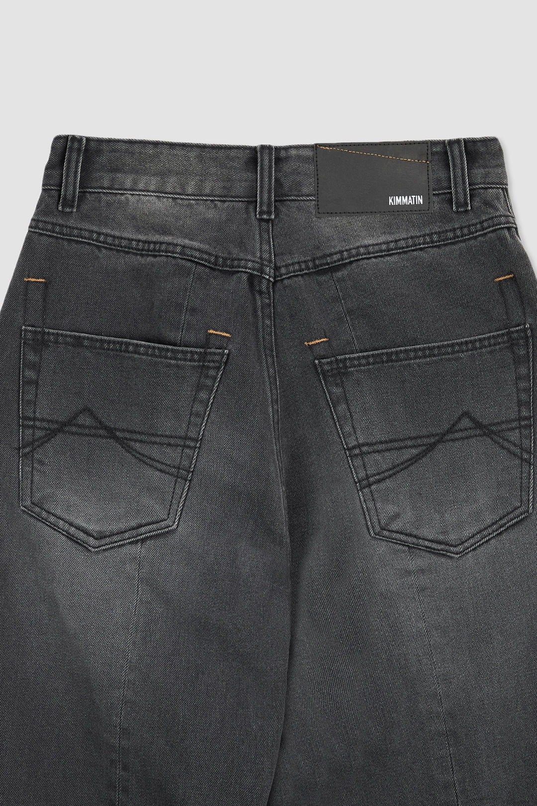 KIMMATIN Washed Wide Denim in Dark — Gray