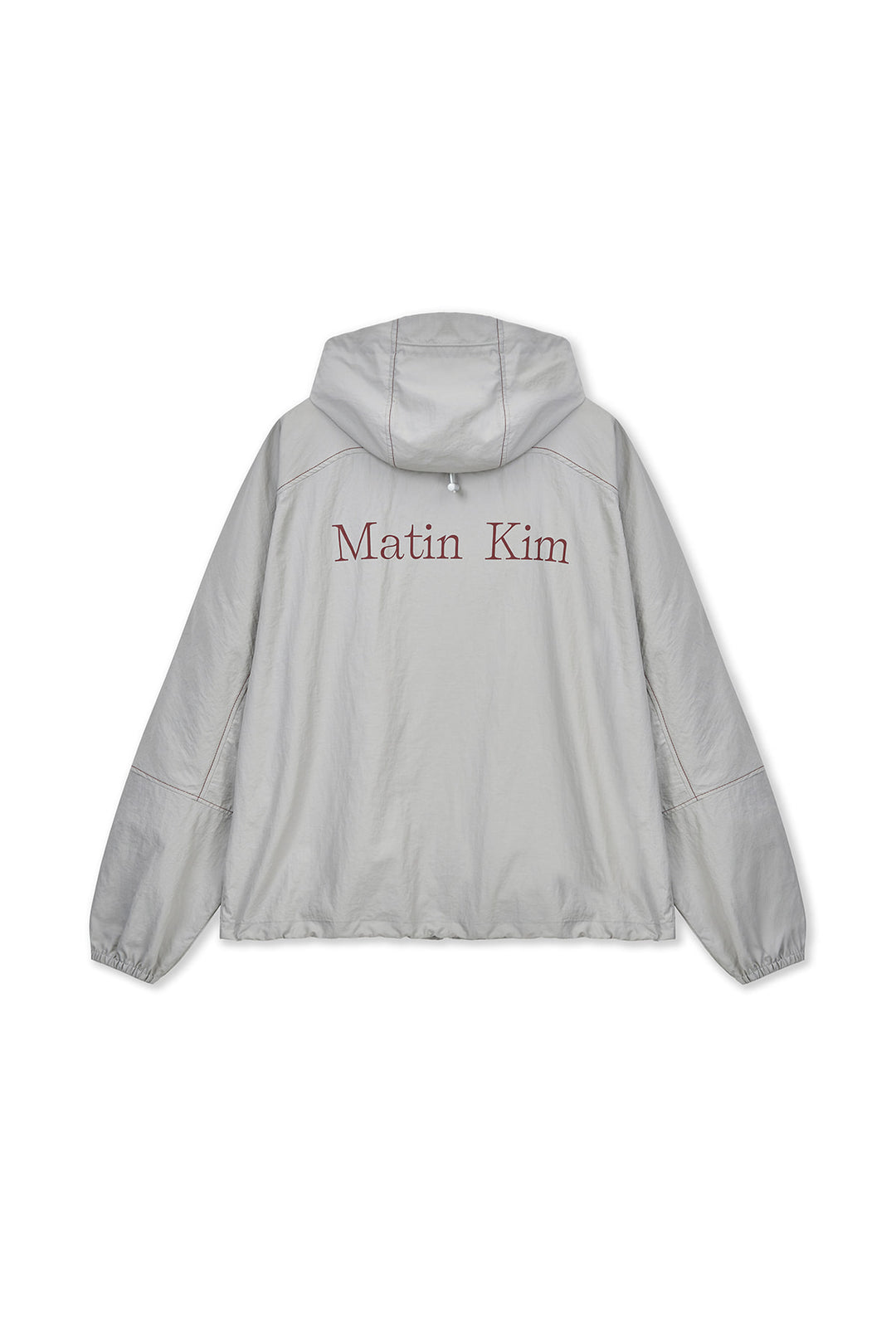 Matin Kim Back Logo Windbreaker — Light — Beige