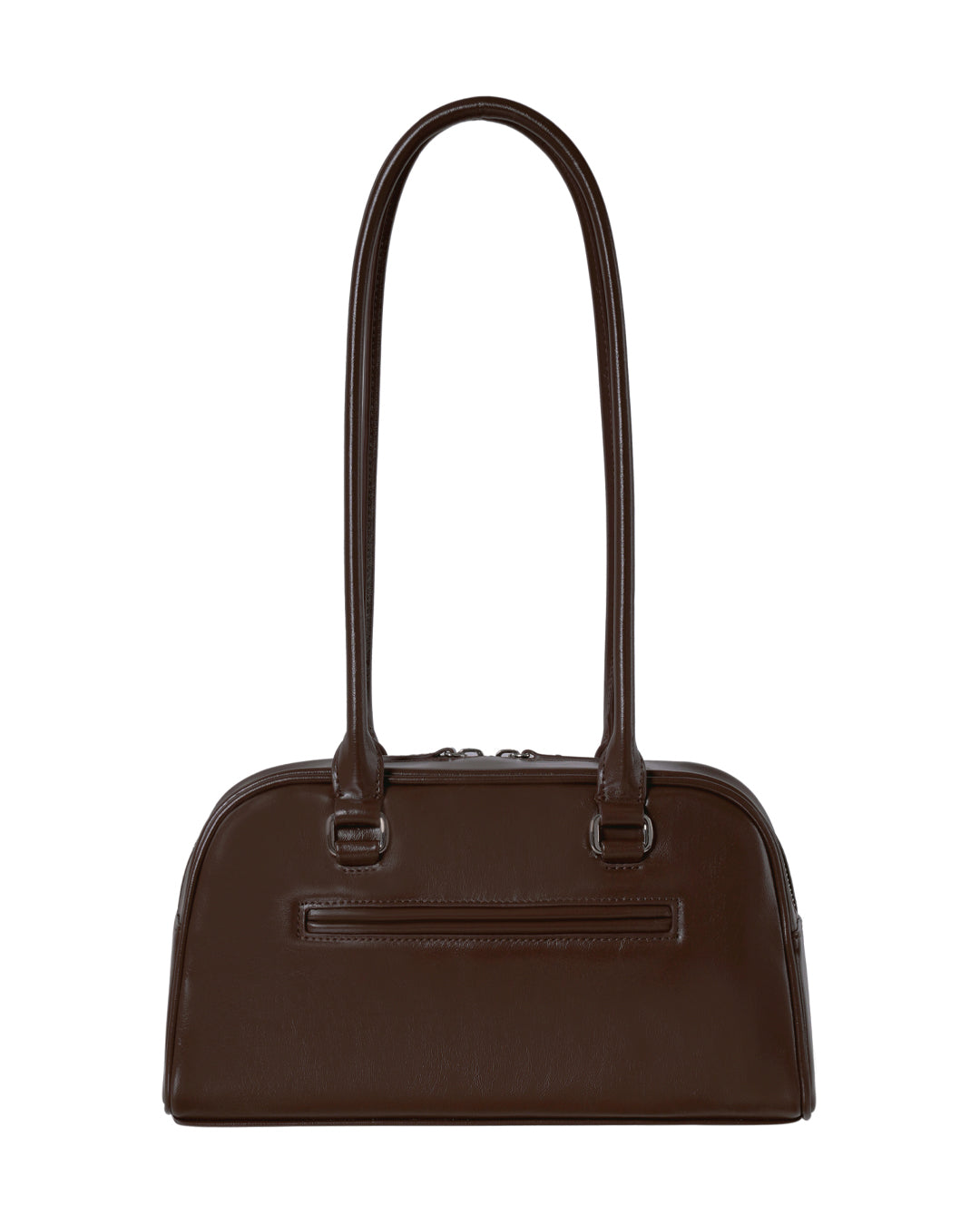 Stand Oil Chubby Bag — Glossy Bowling Crossbody — Maroon