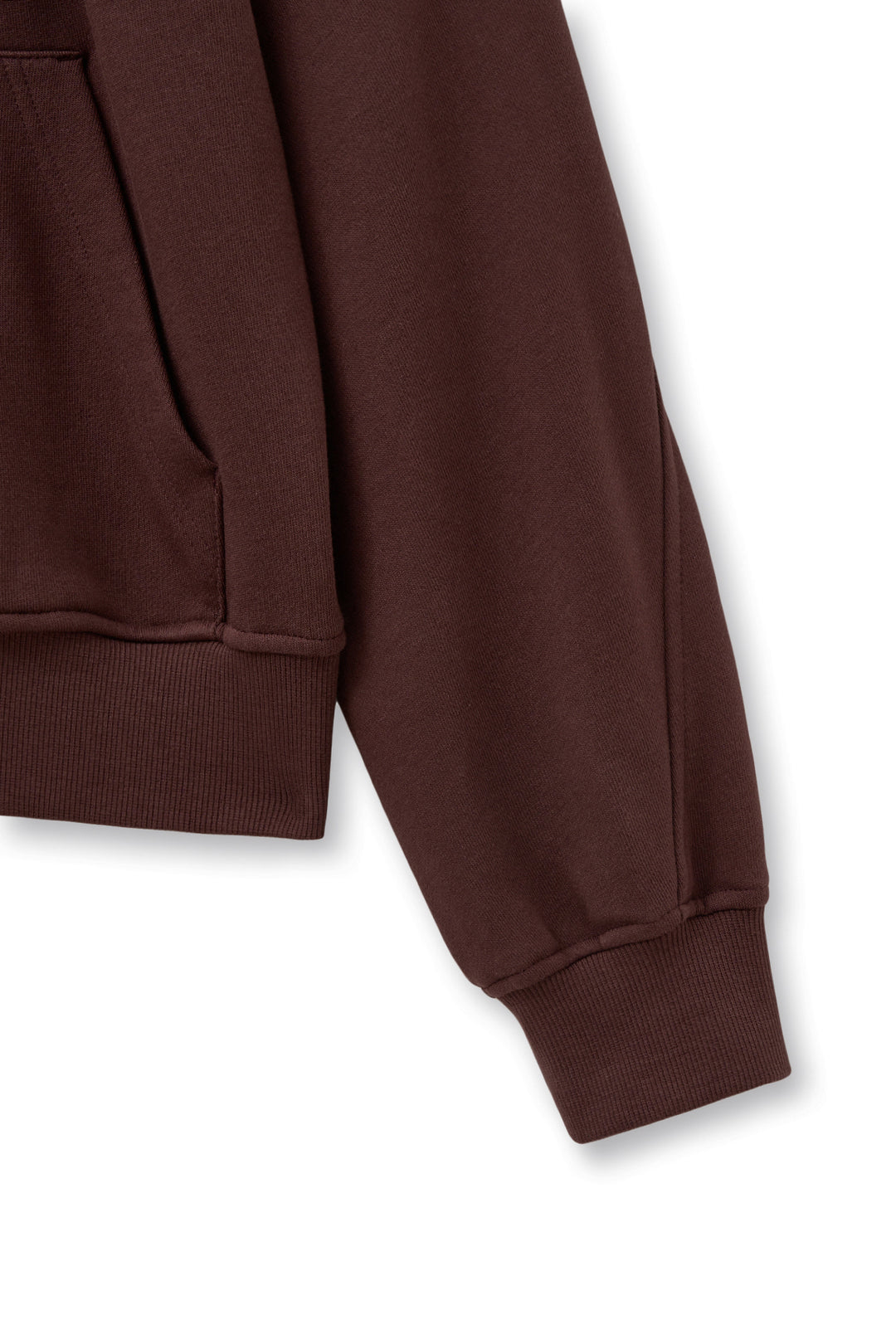 Matin Kim Drawstring Point Zip Up Hoody — Burgundy