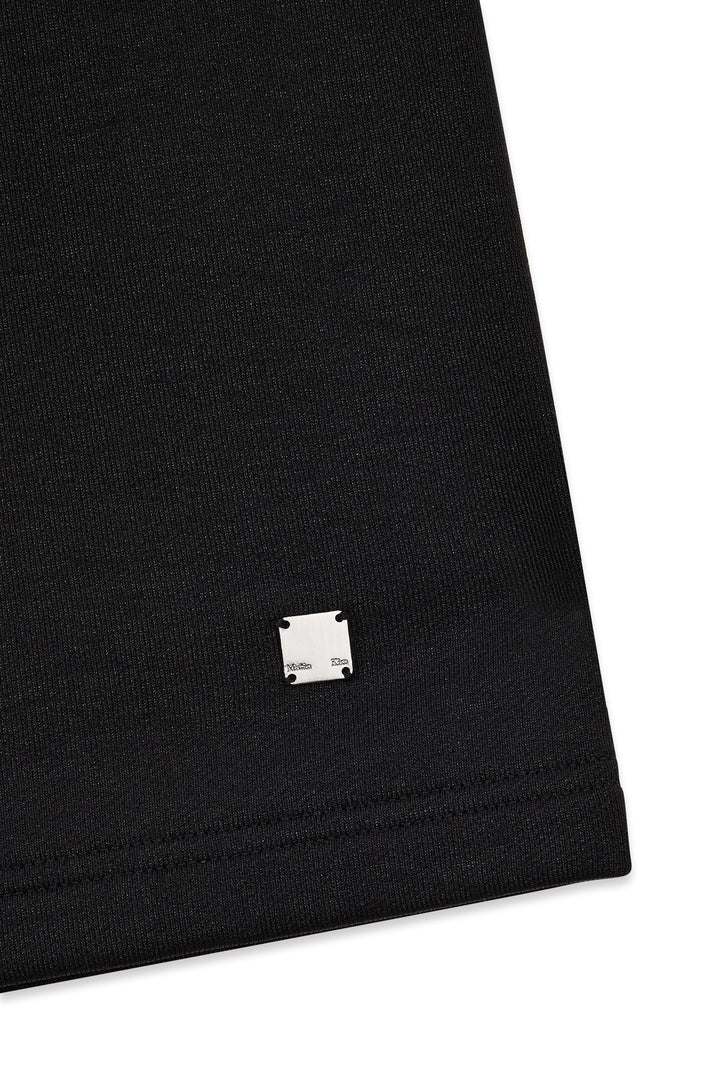 Matin Kim Back Pocket Glitter Bermuda Sweatpants — Black