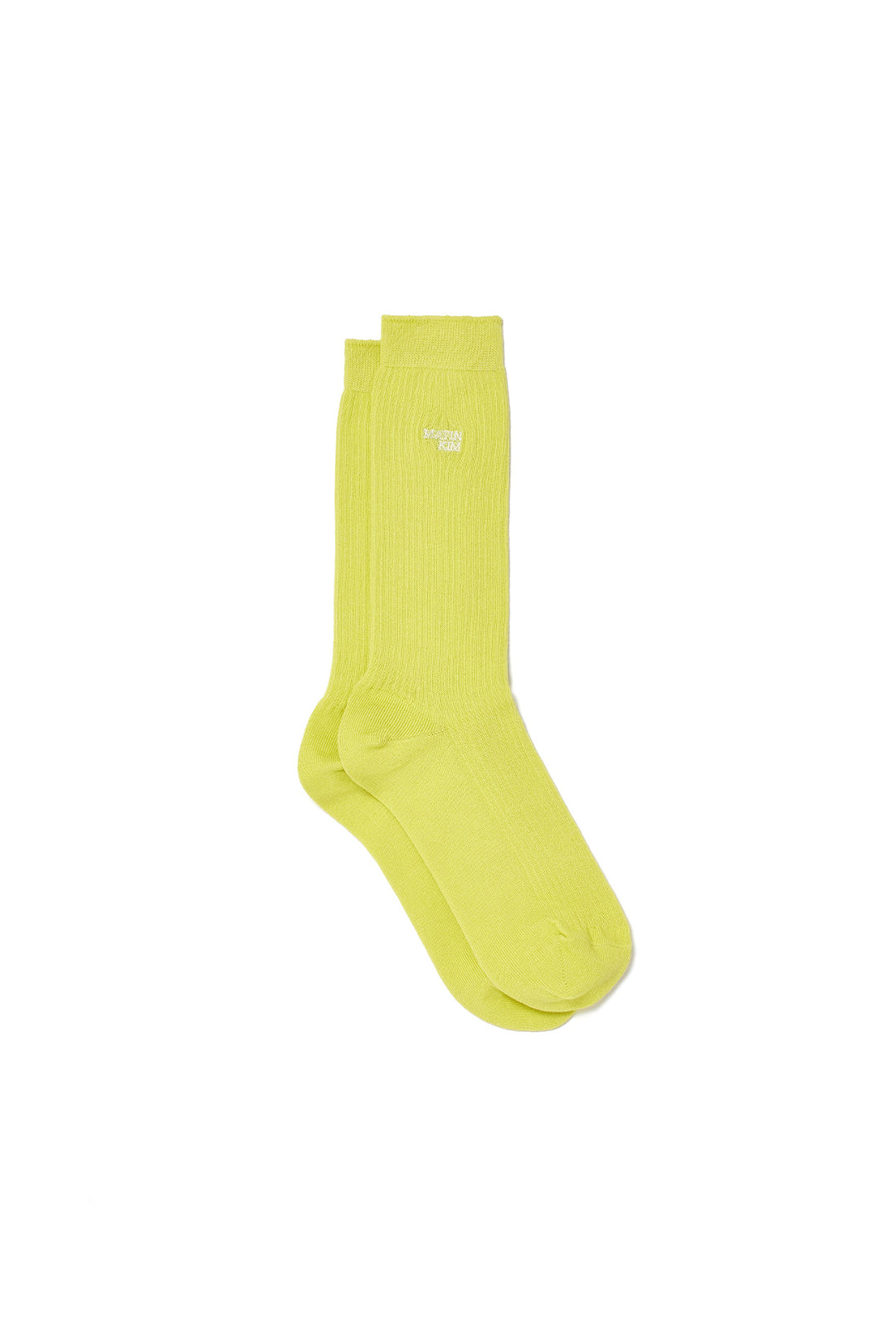 Matin Kim Small Logo Silket Half Socks in Lime