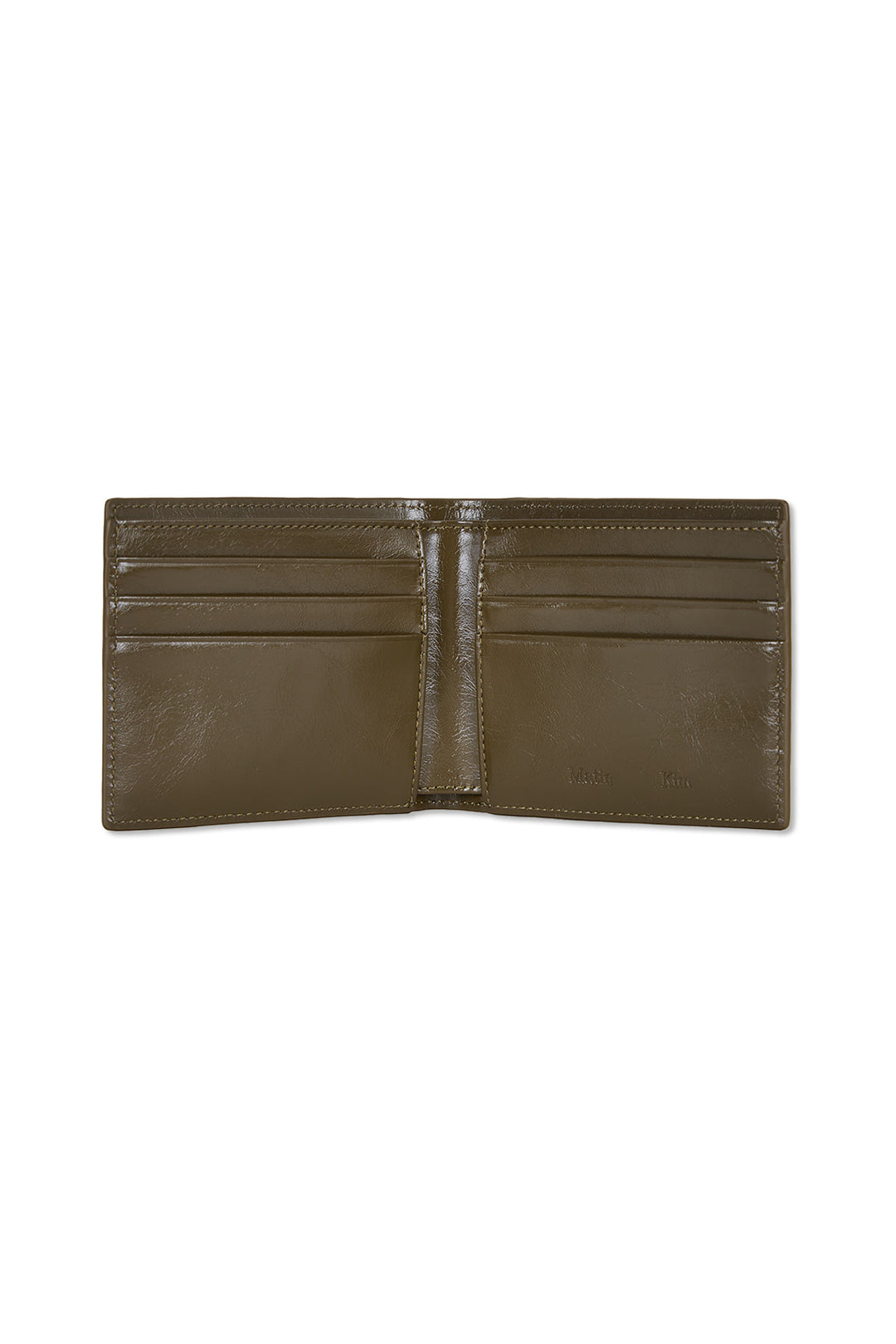 Matin Kim Steel Logo Business Wallet — Khaki