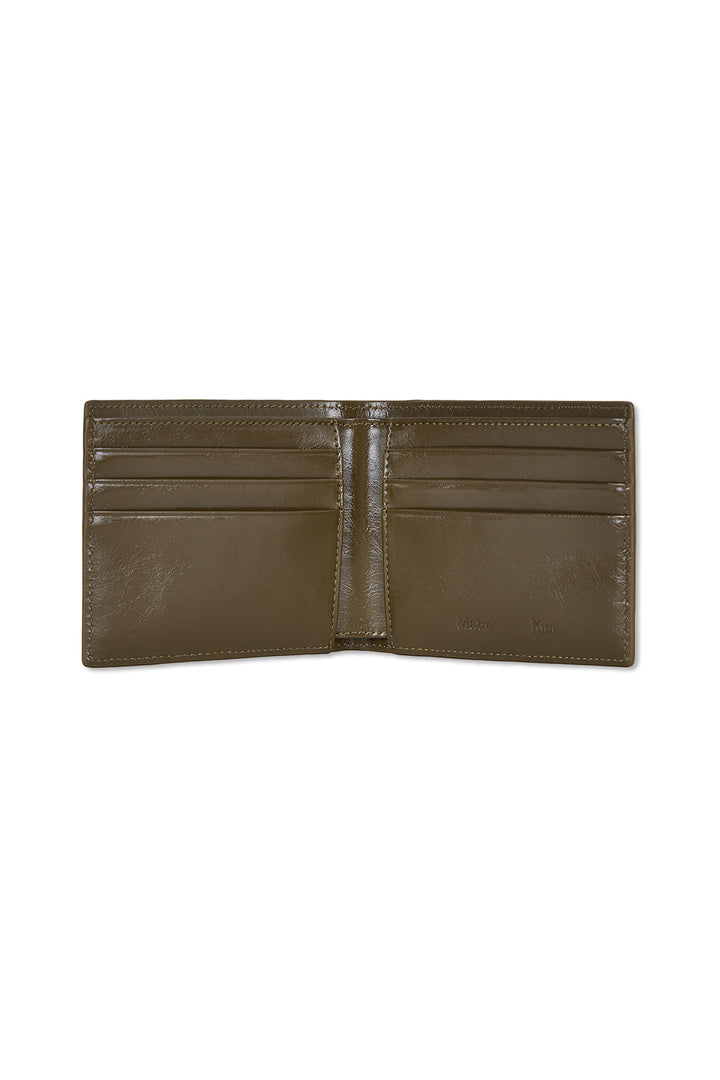 Matin Kim Steel Logo Business Wallet — Khaki
