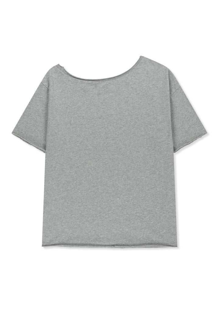 Matin Kim MTK 16 Graffiti Logo Asymmetric Top — Gray