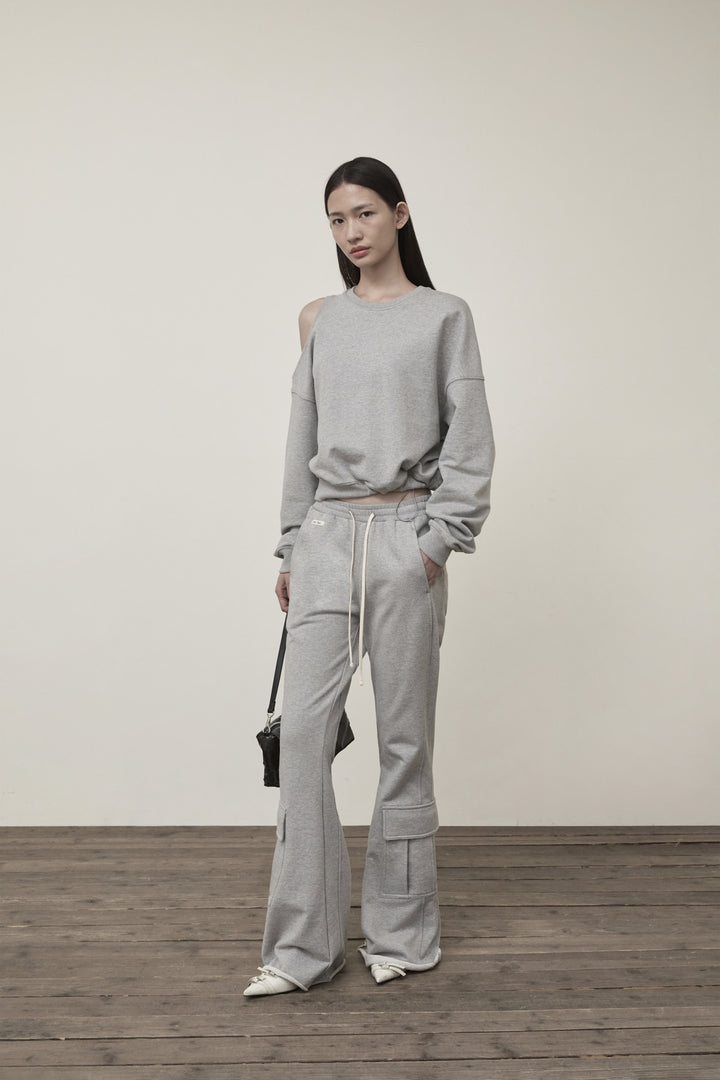 Matin Kim Shoulder Hole Sweatshirt — Gray