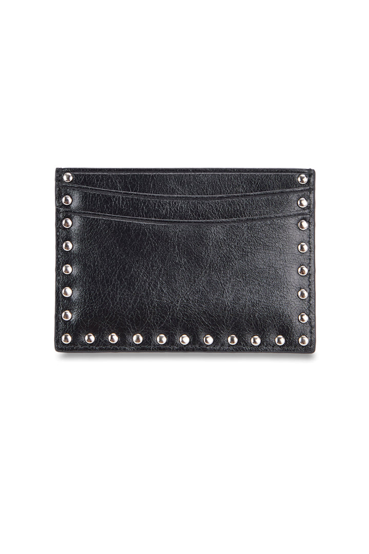 Matin Kim Western Stud Card Wallet — Black