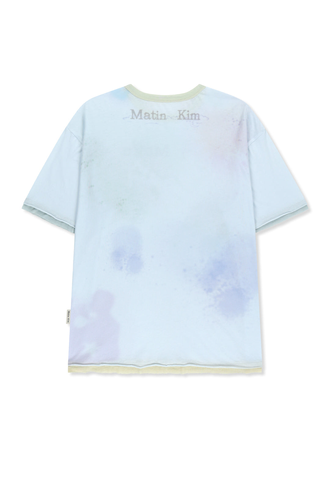 Matin Kim Sketch Graffiti Over Fit Top — Light Blue