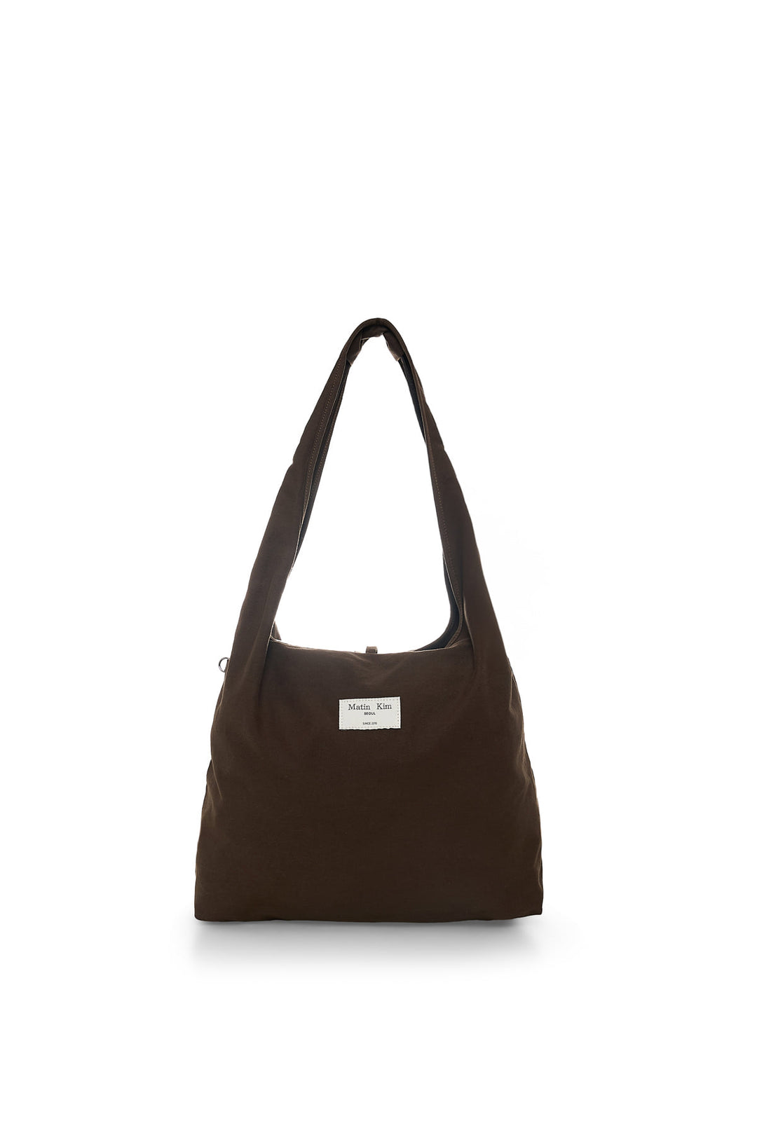 Matin Kim Logo Point Round Ecobag Khaki — Brown