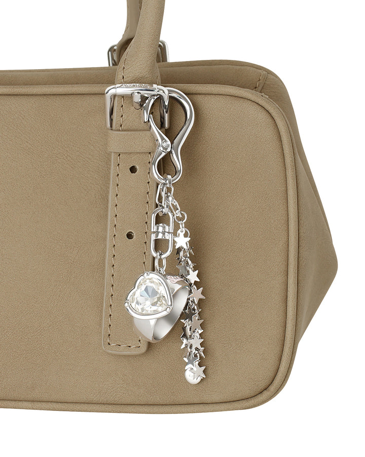 Stand Oil Twinkle Keyring — Heart Cubic — Clear