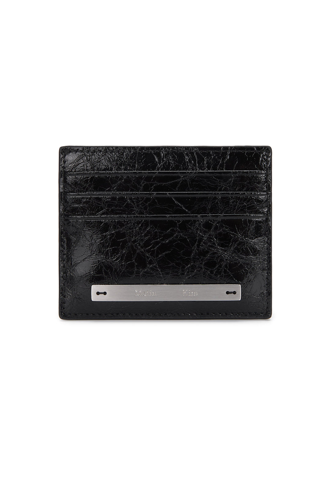 Matin Kim Glossy Slim Metal Card Holder — Black