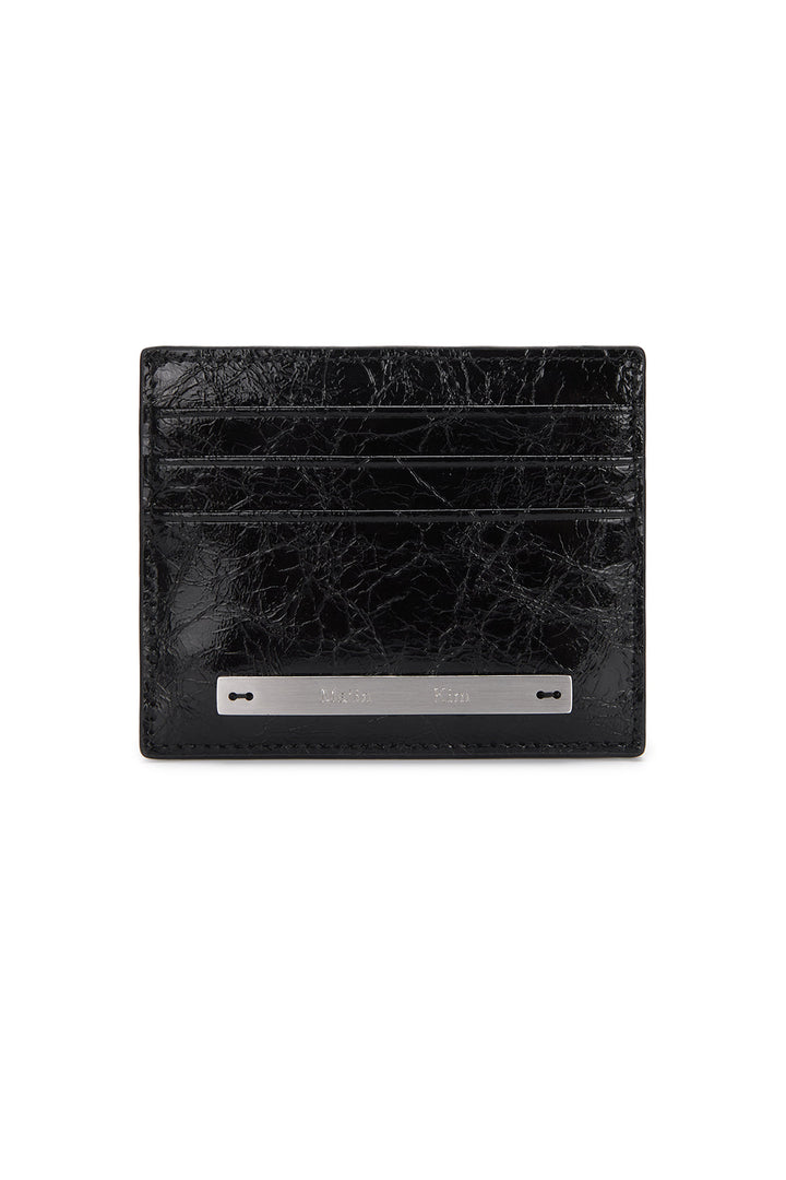 Matin Kim Glossy Slim Metal Card Holder — Black