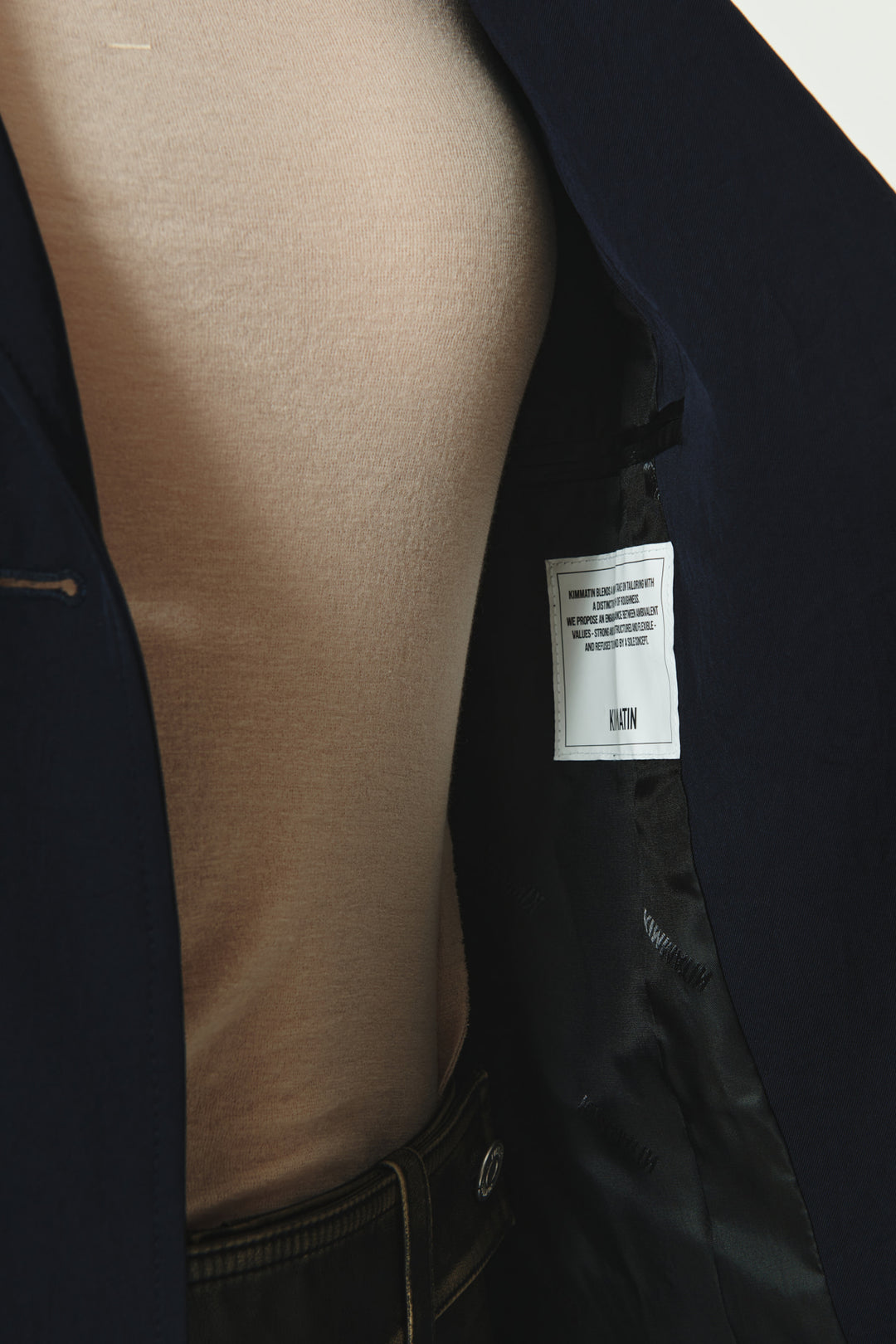 KIMMATIN Tailored Overfit Single Jacket — Dark Navy