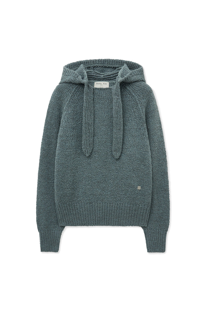 Matin Kim Muffler Point Hoody Pullover — Blue