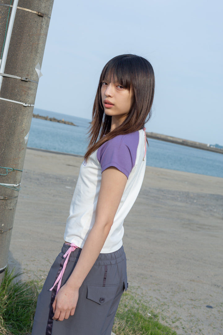 Matin Kim Side Taping Bermuda Shorts — Charcoal