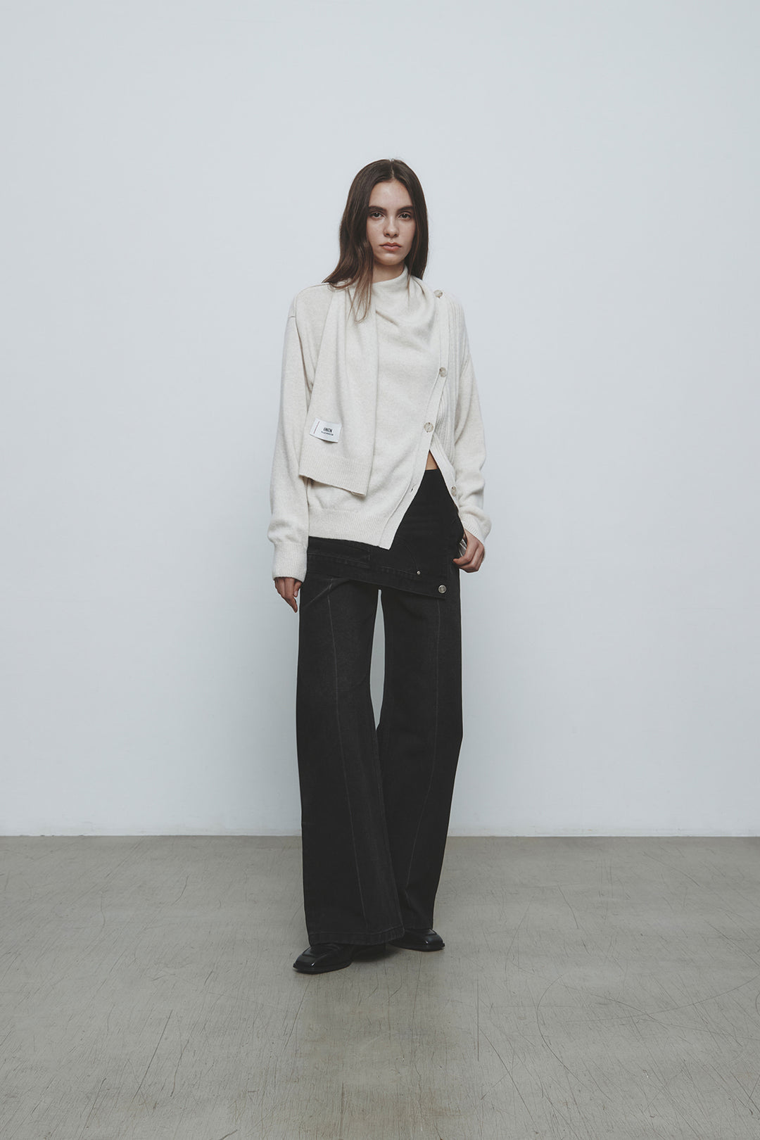 KIMMATIN Muffler Cardigan Light — Beige