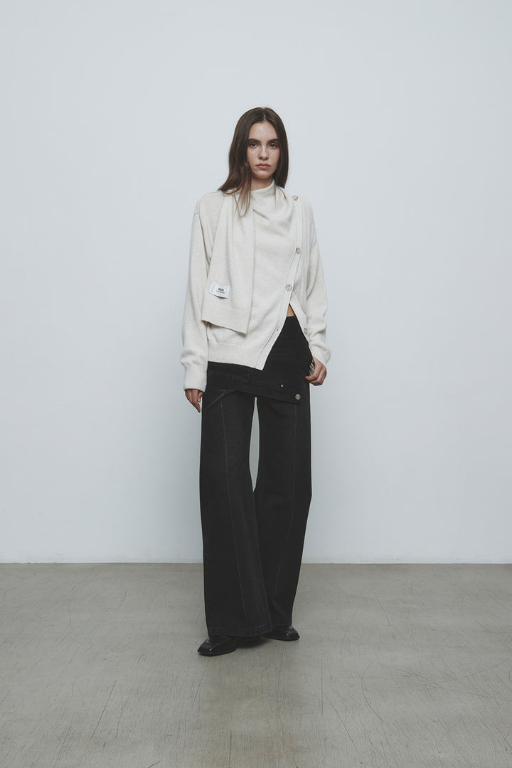 KIMMATIN Muffler Cardigan Light — Beige