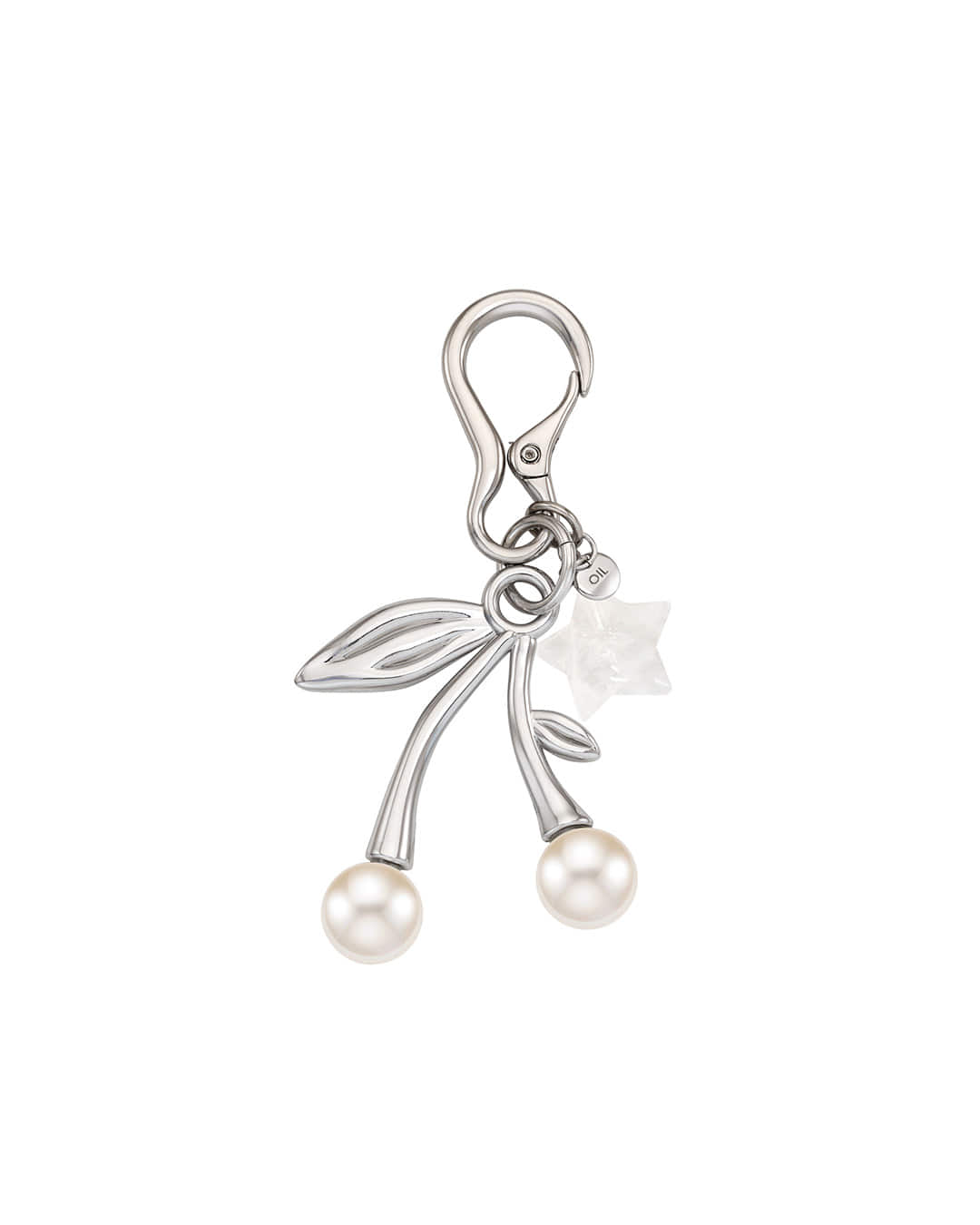 Stand Oil Cherry Pearl Keyring — Silver