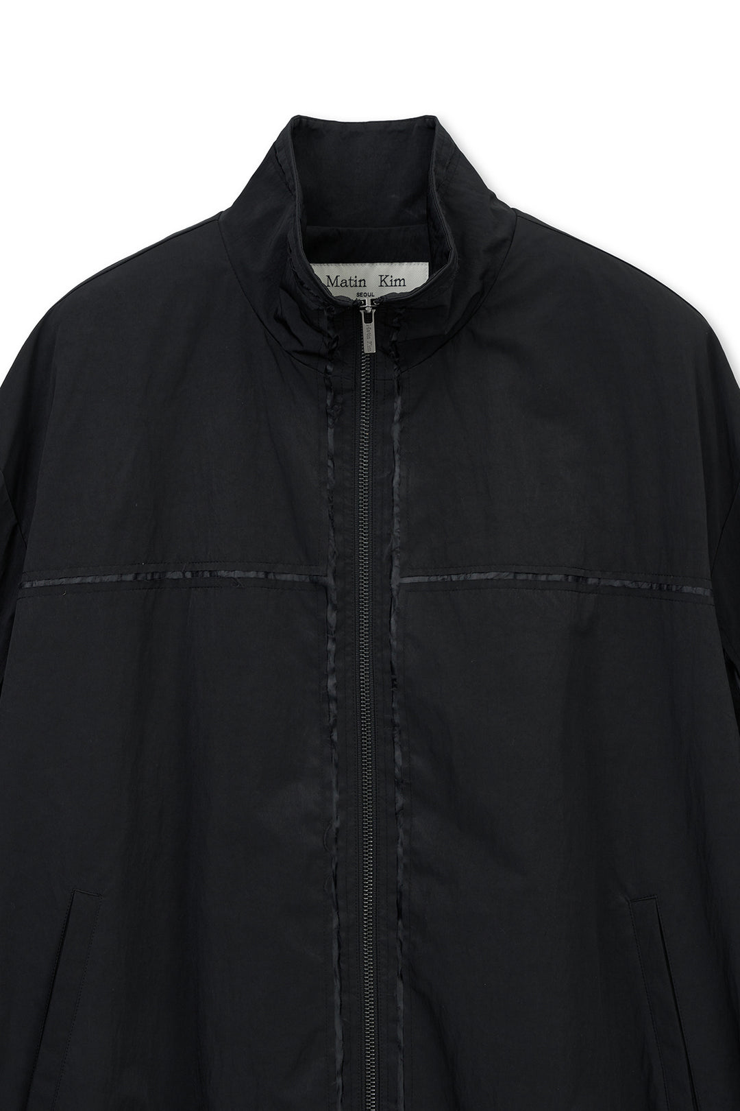 Matin Kim Embroidery Back Logo Jumper — Black