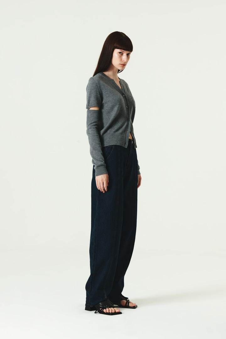 KIMMATIN Over Dying Tapered Denim — Blue