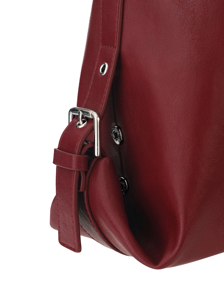 Stand Oil Mushy Bag — Nubuck Slouch Tote — Red wine