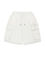 Matin Kim Terry Utility Pocket Bermuda — White