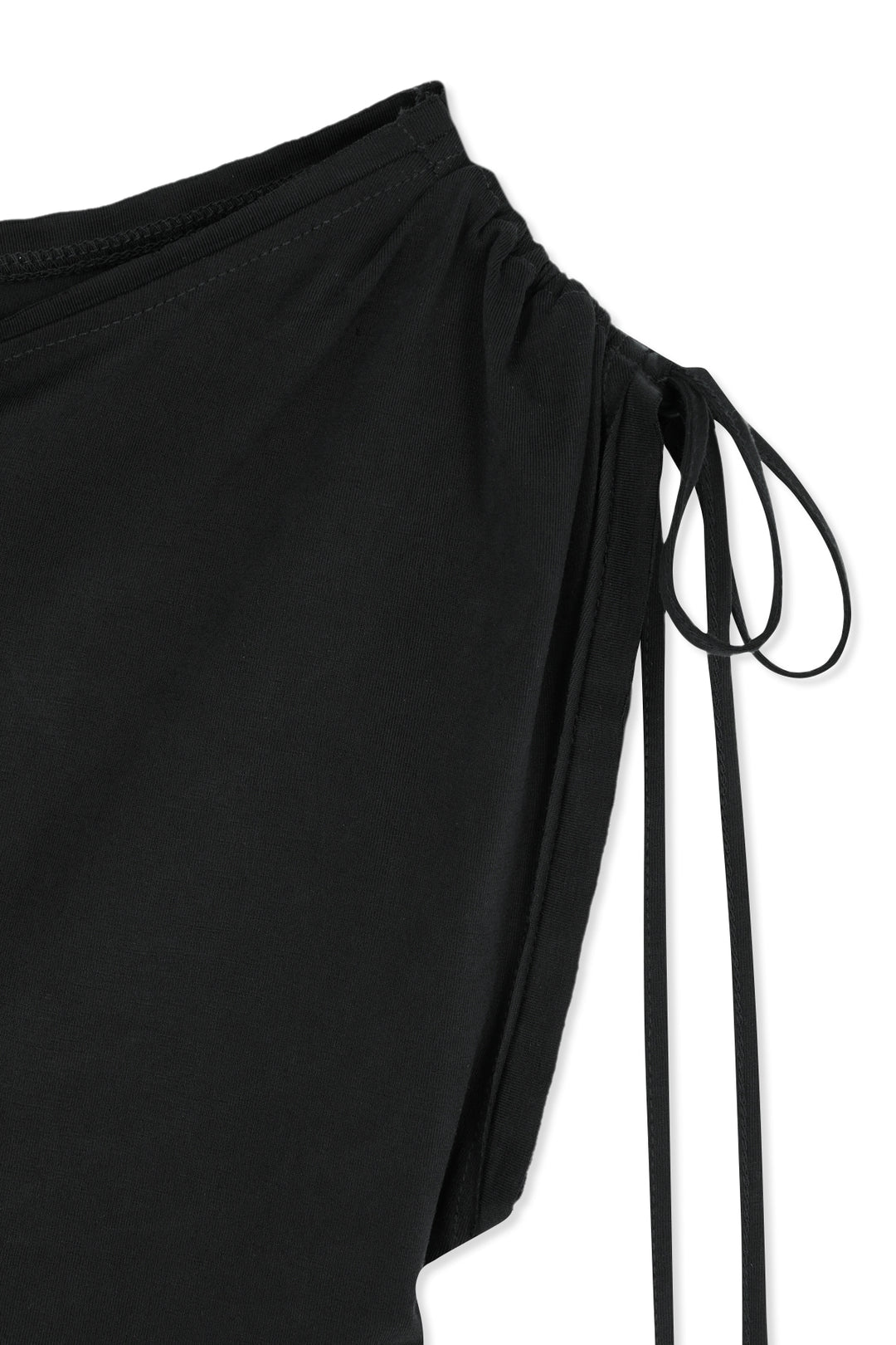 Matin Kim Draped Asymmetric Sleeveless Top — Black