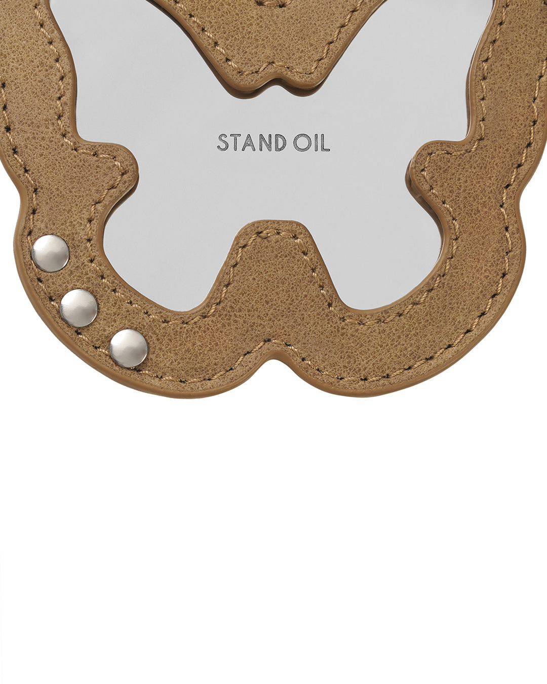 Stand Oil Fleeting Mirror Keyring — Camel