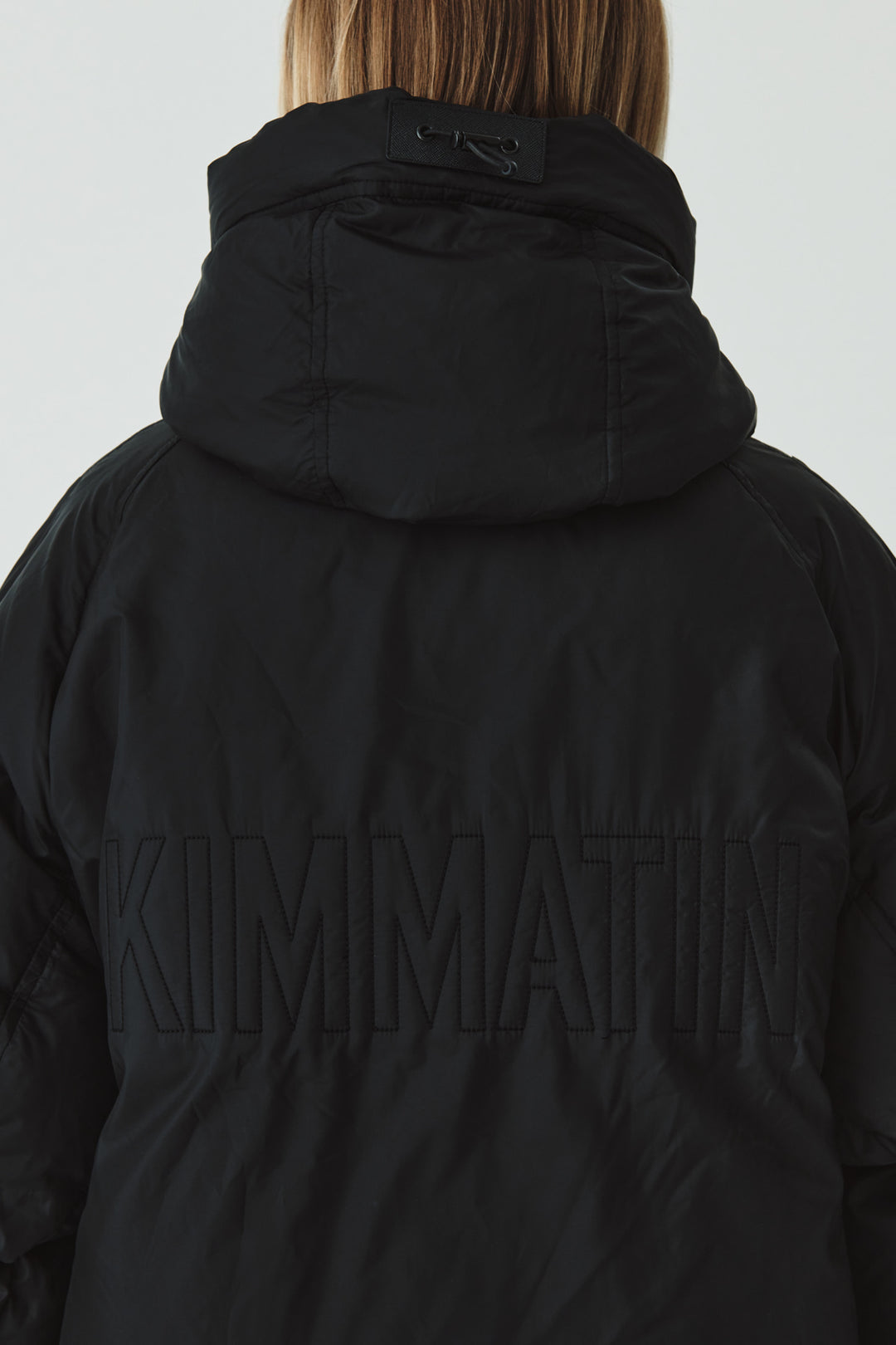 KIMMATIN Logo Padded Goose Down Jumper — Black