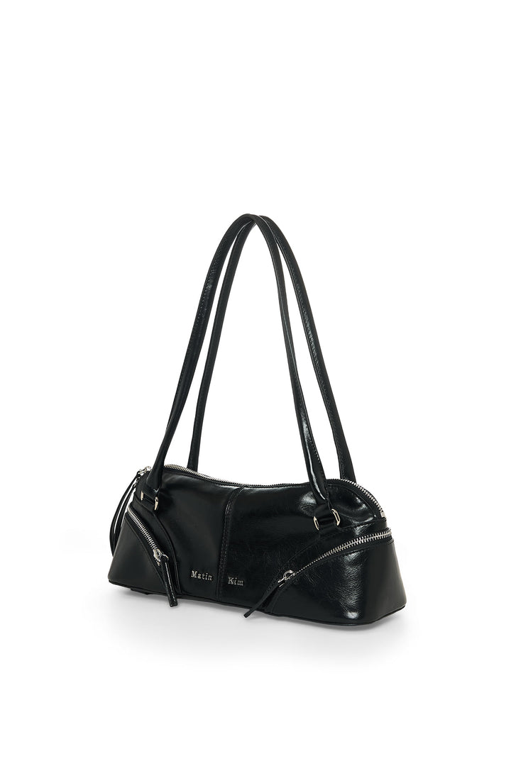 Matin Kim Curve Zip Baguette Bag — Black