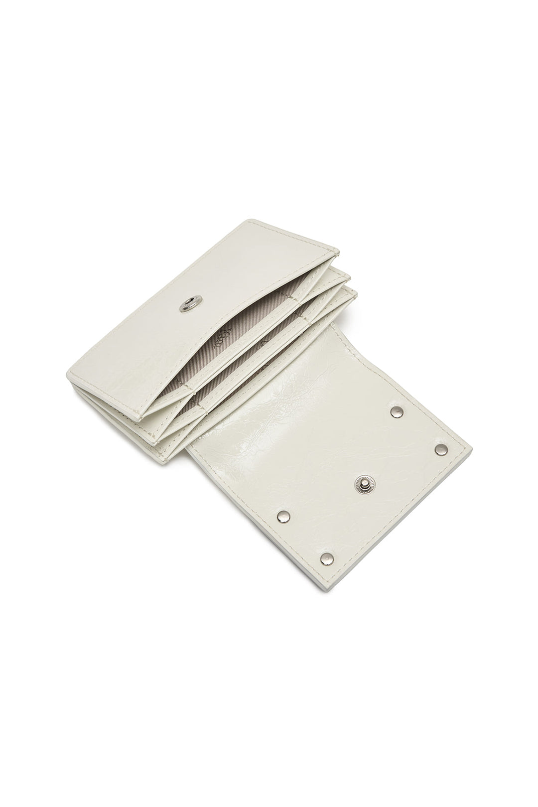 Matin Kim Glazed Accordion Wallet — White