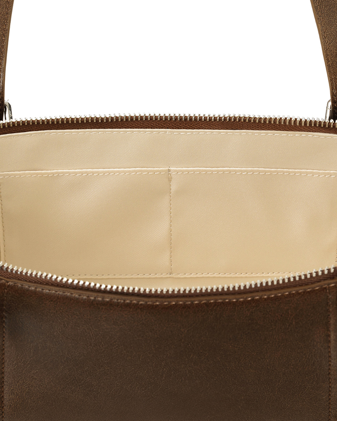 Stand Oil Boat Bag — Glossy Shoulder Crossbody — Brown