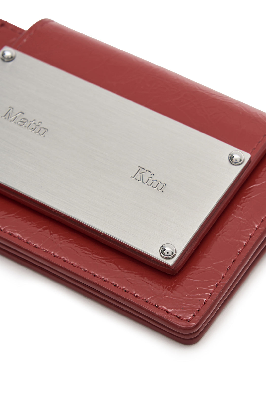Matin Kim Glazed Accordion Wallet — Red