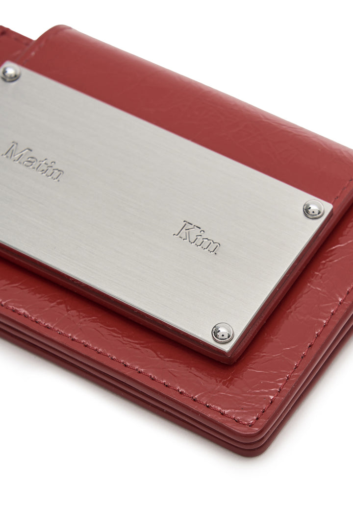 Matin Kim Glazed Accordion Wallet — Red
