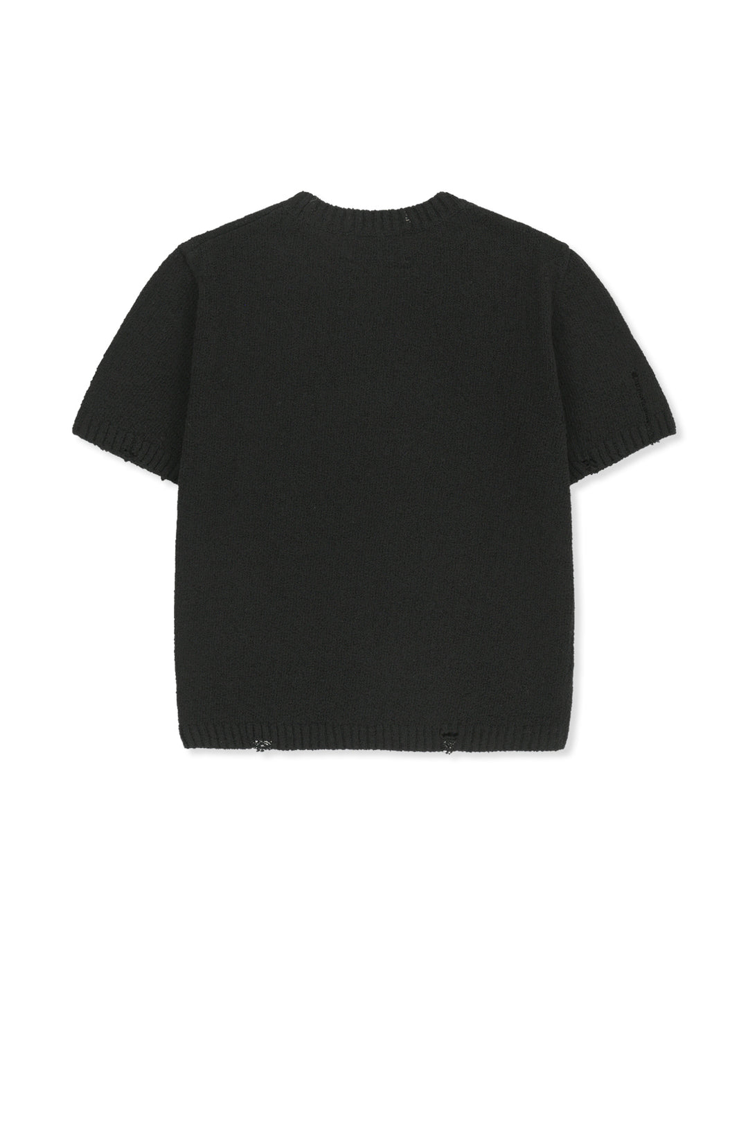 Matin Kim Half Sleeve Logo Pullover — Black