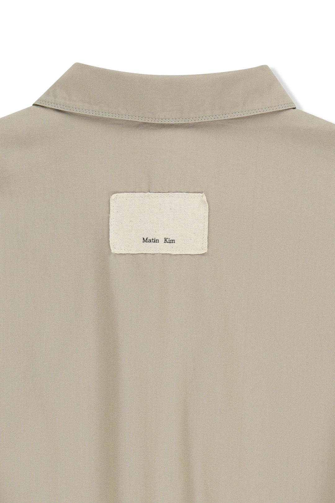 Matin Kim Small Logo Cotton Zip-Up Jumper — Beige