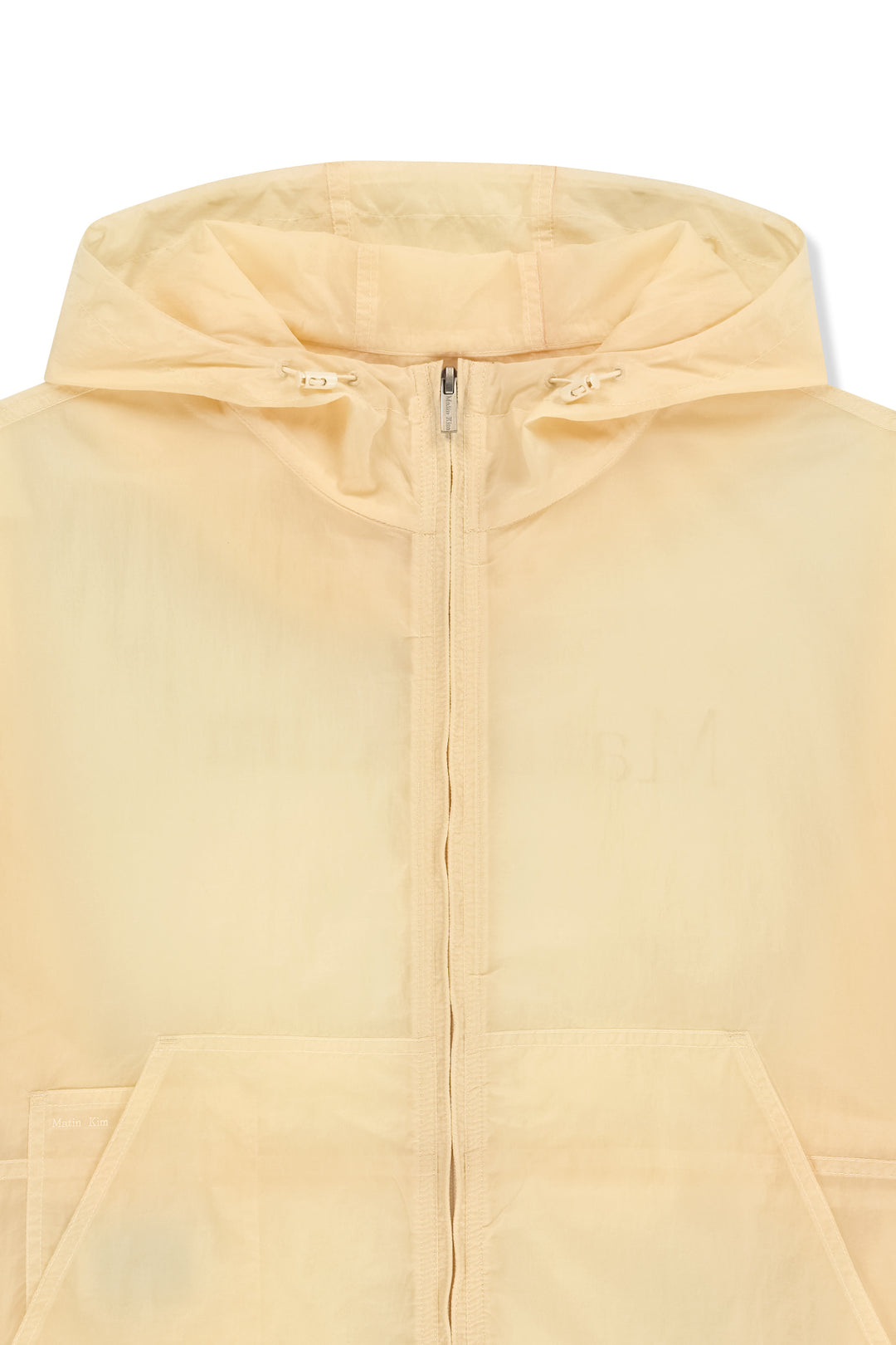 Matin Kim Back Logo Hoody Windbreaker — Cream