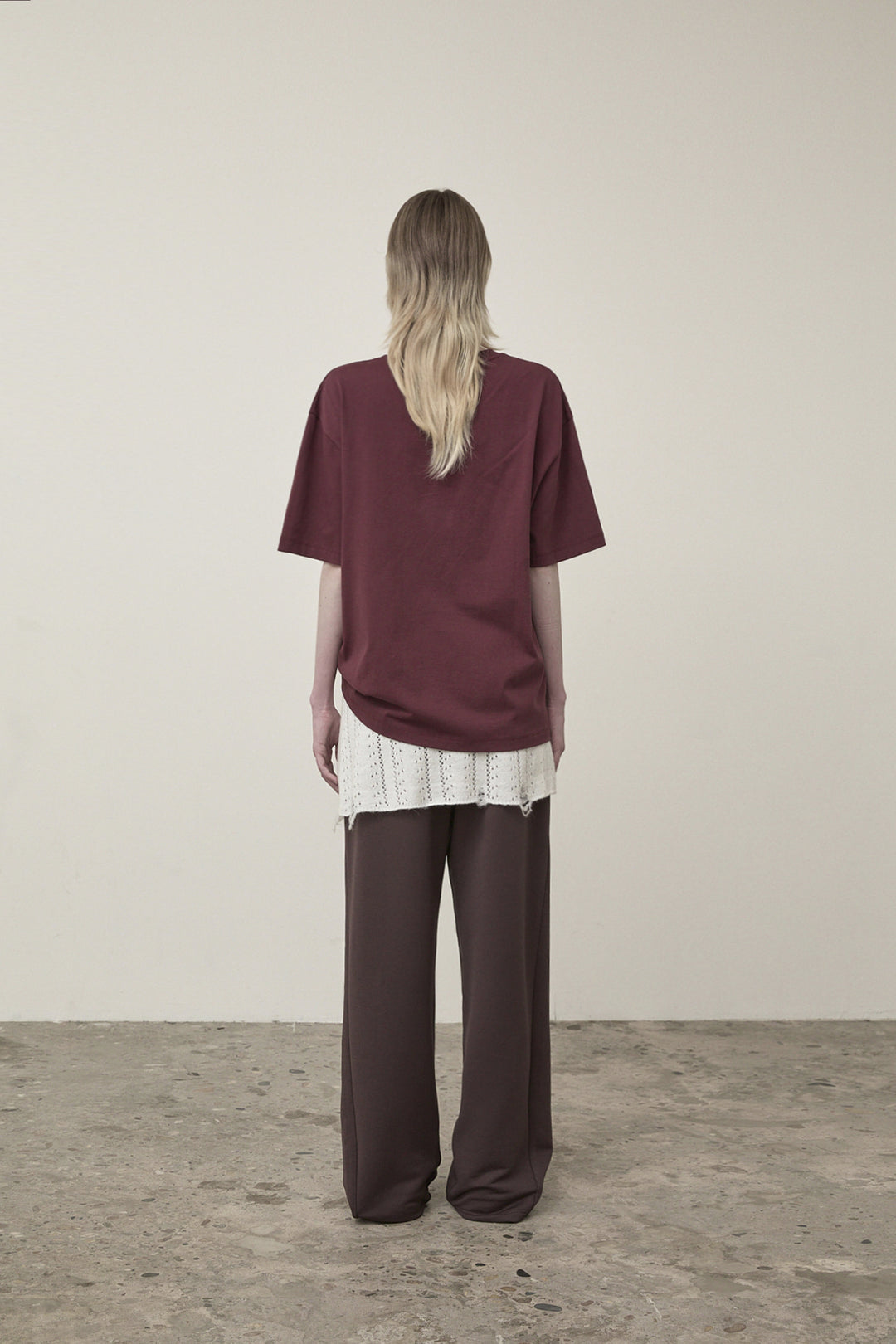 Matin Kim Vintage Logo Graphic Top — Burgundy