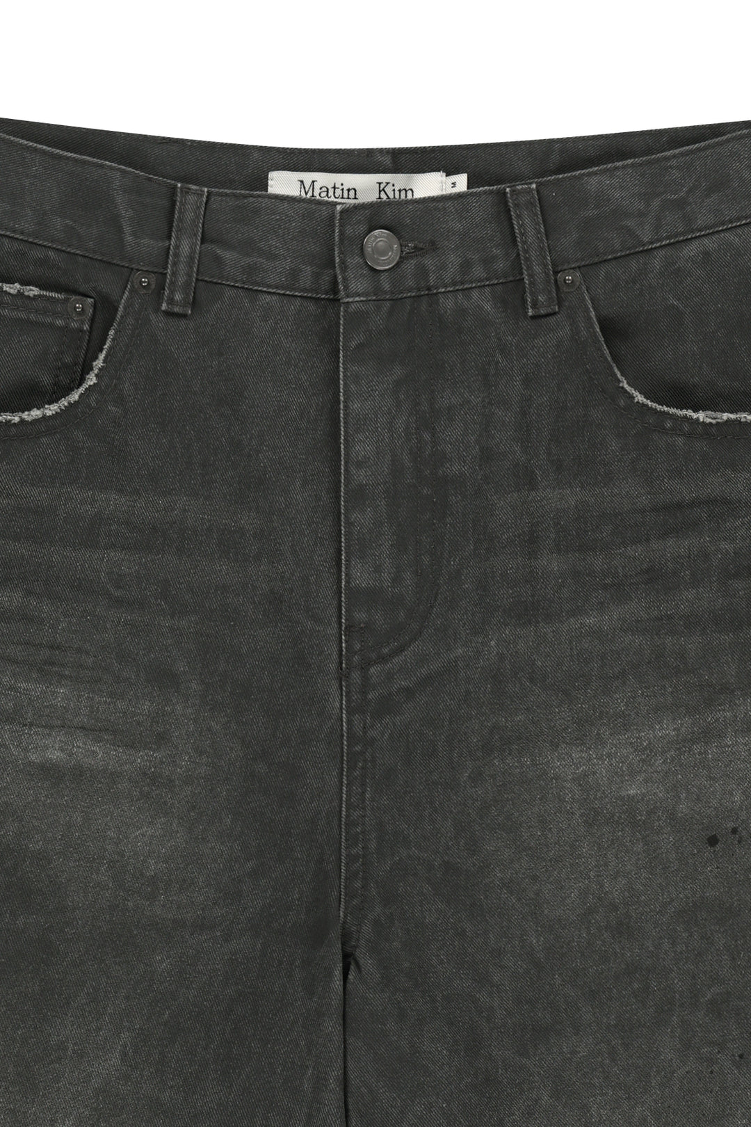 Matin Kim Carpenter Bermuda Denim — Charcoal