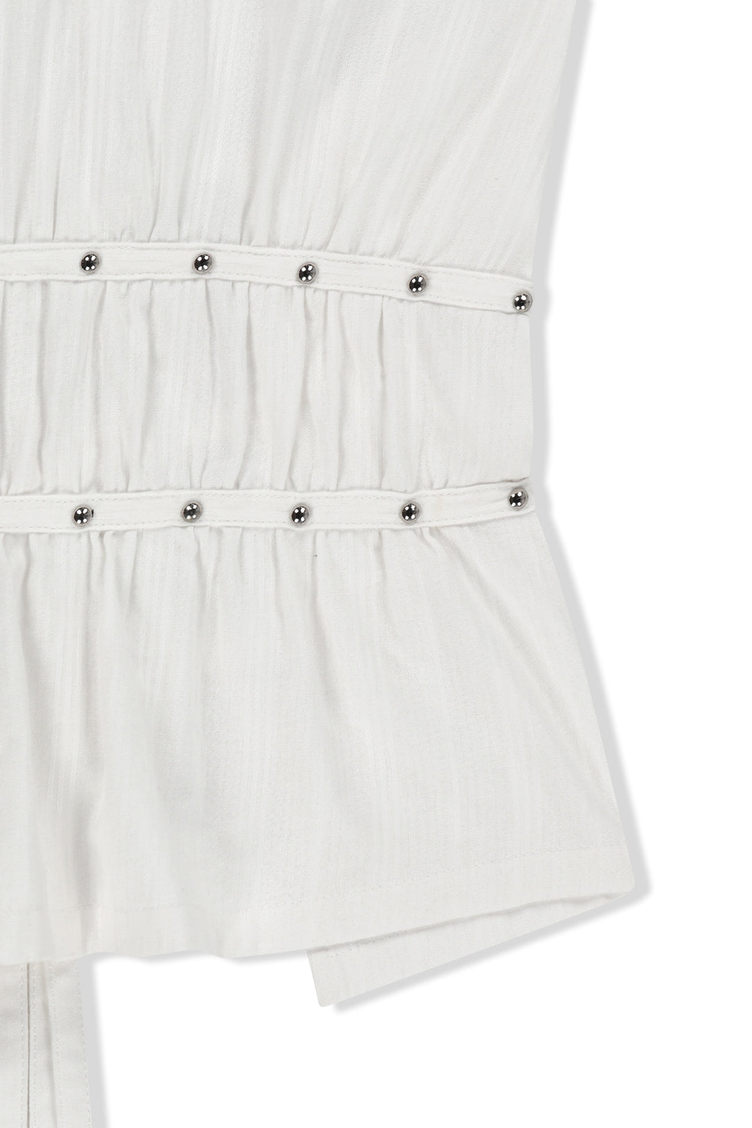 Matin Kim Halter Neck Shirring Blouse — White