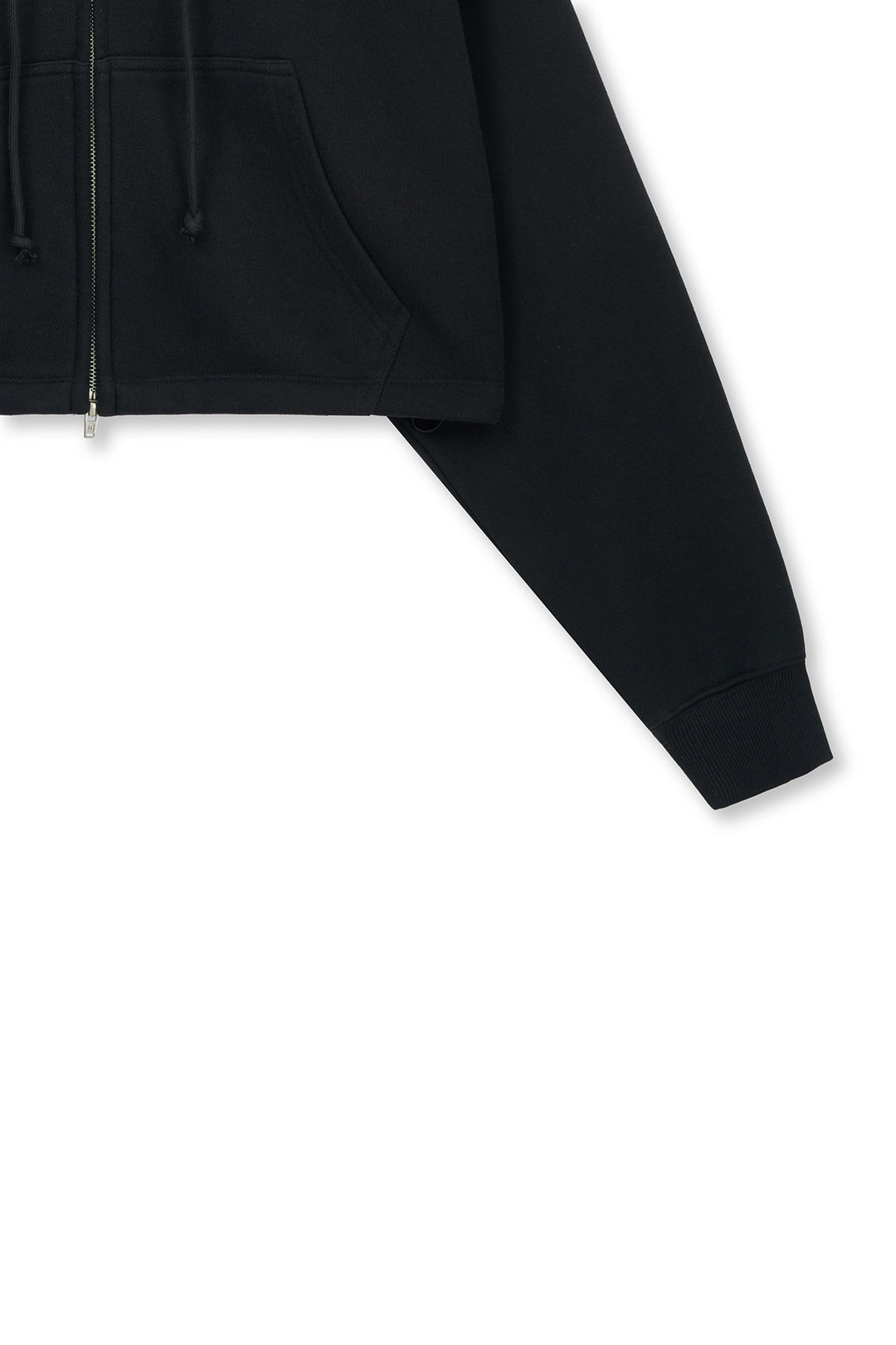 Matin Kim Graffiti Logo Crop Hoodie — Black