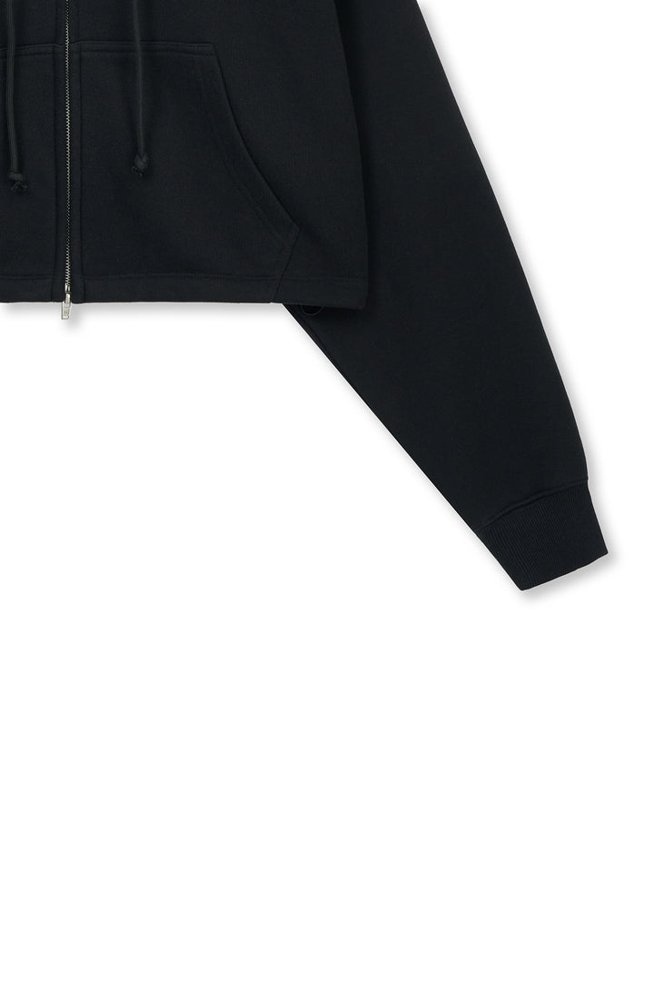 Matin Kim Graffiti Logo Crop Hoodie — Black