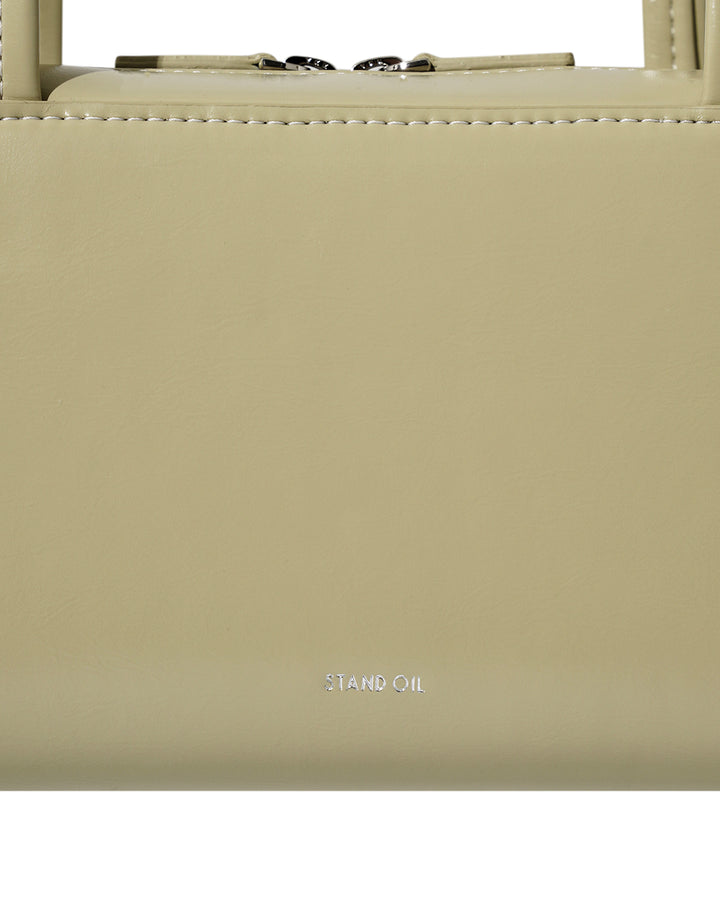 Stand Oil Post Bag — Square Box Shoulder Bag — Sand